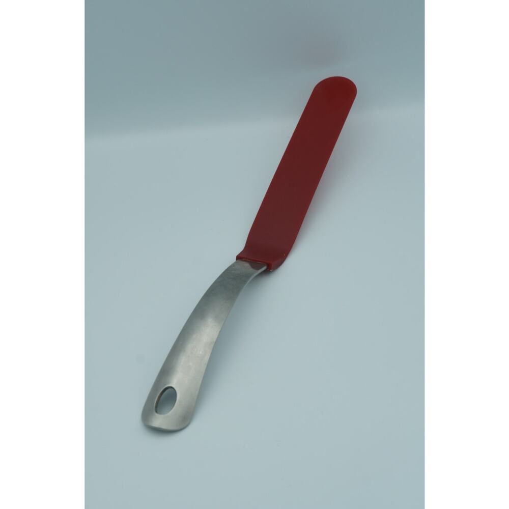 Crate & Barrel Red icing Spatula Stainless Steel Handle